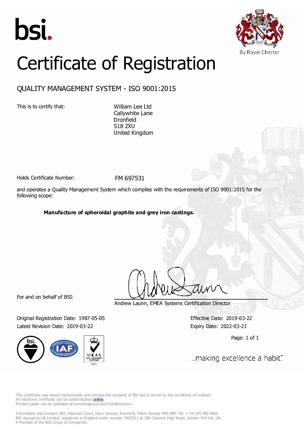 ISO9001 WMLee Mar 2019-Mar 2022 FM 697531