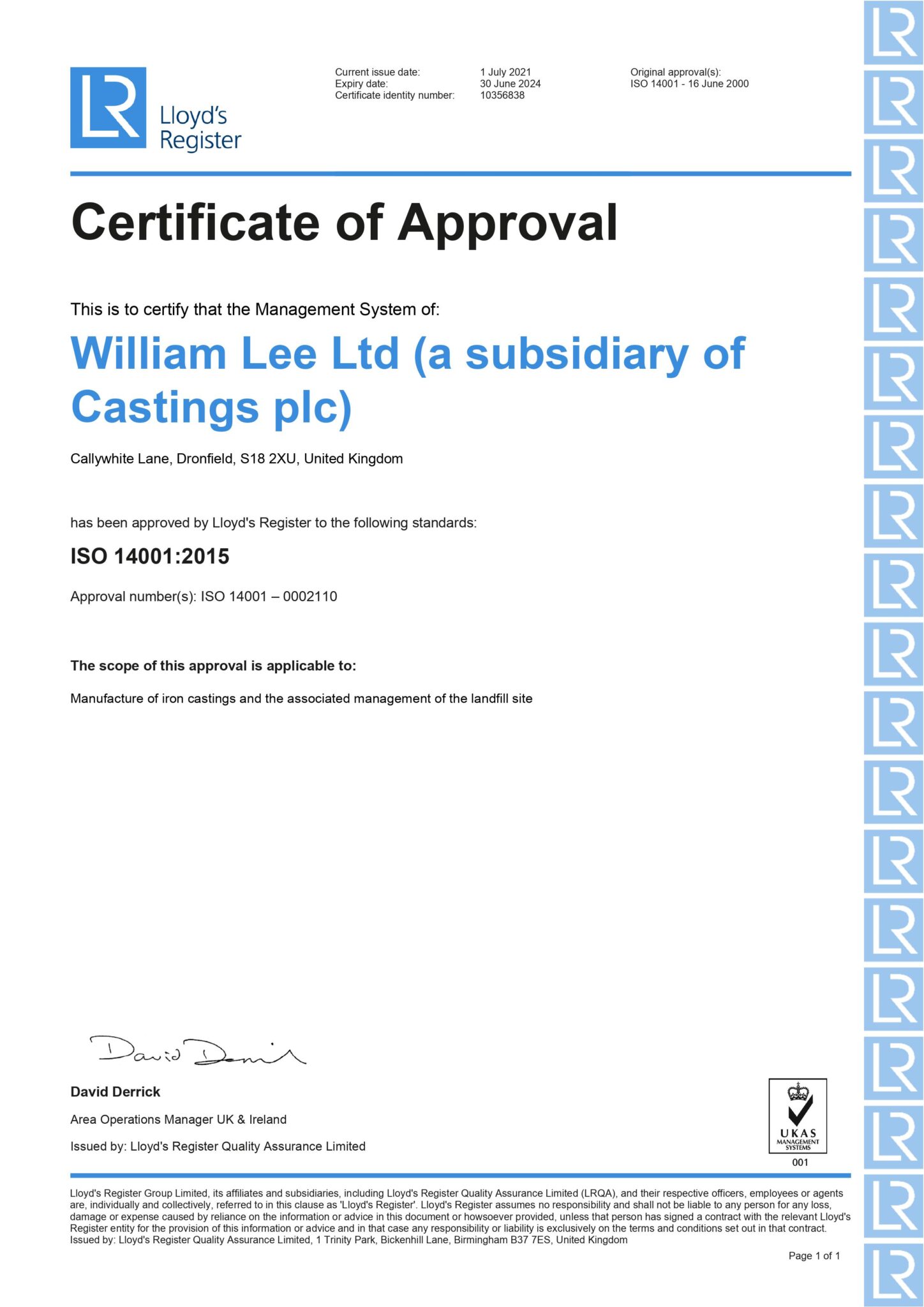 ISO14001 WMLee Jul 2021-Jun 2024